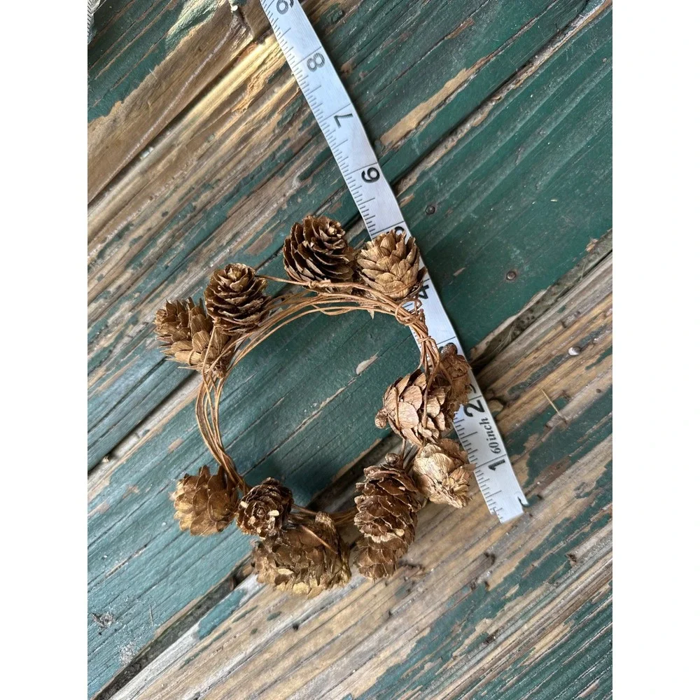 Gold Metallic Pinecone wire for wreaths Rustic Holiday Decor diy